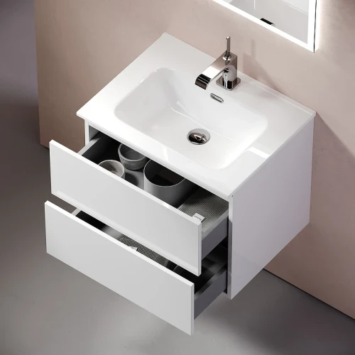 Тумба под раковину Sancos Urban 60 UR60W подвесная Белый глянец МДФ / ЛДСП