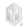 Душевой уголок New Trendy Prime Chrome 100х100 R D-0299A/D-0125B профиль Хром стекло прозрачное