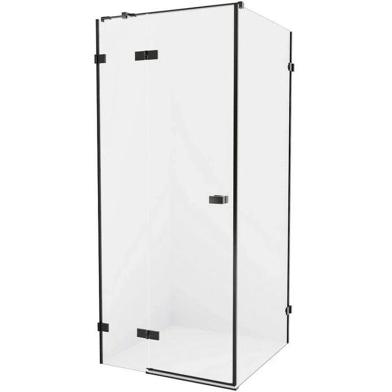Душевой уголок New Trendy Avexa Black 100x90 L EXK-1588 профиль Черный стекло прозрачное