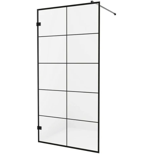 Душевая перегородка New Trendy Avexa Black 70 EXK-2020 профиль Черный стекло прозрачное