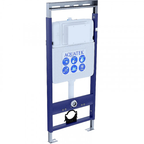 Инсталляция Aquatek EasyFix 50 INS-0000010 для унитаза без клавиши смыва нержавеющая сталь