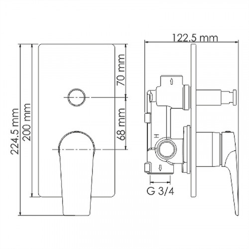 Смеситель для душа WasserKRAFT Aisch 5561 Золото матовое латунь встраиваемый