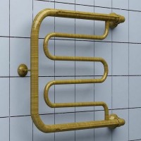 Водяной полотенцесушитель Ника Econ ПМ 60/60 с полкой Бронза нержавеющая сталь