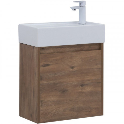Тумба под раковину Aquanet Nova Lite 50 298855 подвесная Дуб рустикальный МДФ / ЛДСП