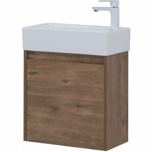 Тумба под раковину Aquanet Nova Lite 50 298855 подвесная Дуб рустикальный МДФ / ЛДСП