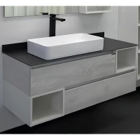 Тумба с раковиной Comforty Прага 120 00-00014833 подвесная Дуб белый
