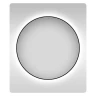 Зеркало Wellsee 7 Rays' Spectrum 90 172200170 с подсветкой цвет Черный матовый с сенсорным выключателем