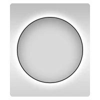 Зеркало Wellsee 7 Rays' Spectrum 90 172200170 с подсветкой цвет Черный матовый с сенсорным выключателем