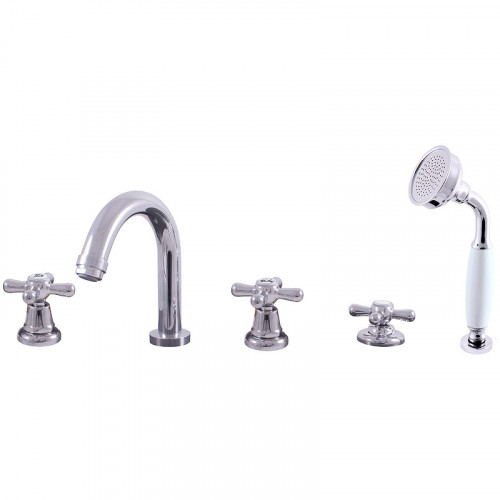 Смеситель на борт ванны Rav Slezak Morava retro MK162.5P Хром латунь