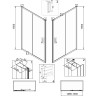 Душевая дверь Veconi Vianno VN-46B 130 VN46B-130-01-C5 профиль Черный матовый стекло прозрачное