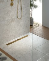 Душевой лоток Timo Drain System 80 DS230108/17 с решеткой Золото матовое