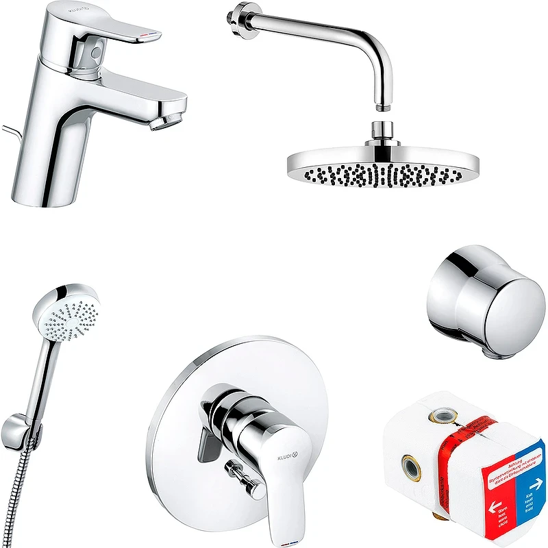 Комплект смесителей Kludi Pure Easy 376300565 Хром латунь