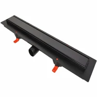 Душевой лоток Veconi Klasik Black 450 V450KB с Черной матовой решеткой / под плитку