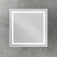 Зеркало BelBagno Kraft 80 SPC-KRAFT-800-800-SENS-AL с подсветкой Сатин с сенсорным выключателем стекло