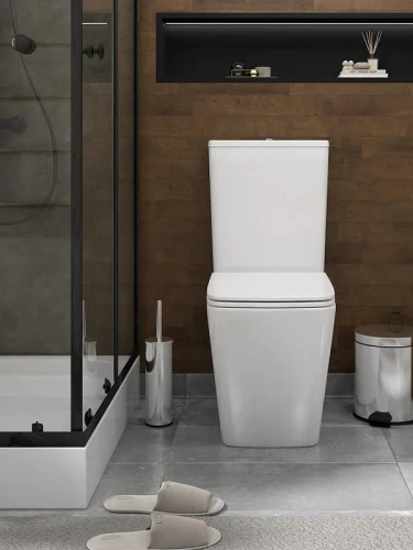 Унитаз компакт WellWant Aura WWUN2113WS цвет Белый с бачком и сиденьем Микролифт