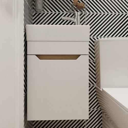 Тумба с раковиной DIWO Архангельск 40 569573 подвесная цвет Дуб сонома