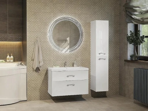 Зеркало Marka One Belle 75 Light У26304 с подсветкой