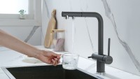 Смеситель для кухни Paulmark Serpentine Se213222-GRM Серый металлик латунь однорычажный