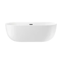 Акриловая ванна Wellsee Chic Riviera 170х76 236802003 цвет Белый глянцевый Черный матовый