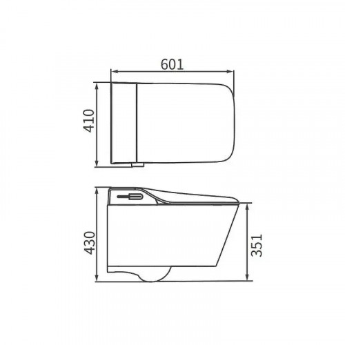 Унитаз биде Arrow AKB2130EWH подвесной цвет Белый глянцевый с сиденьем Микролифт