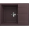 Кухонная мойка Ulgran Quartz Prima 650-06 Трюфель искусственный камень (литьевой мрамор) встраиваемый