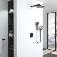 Душевая система Vincea Inspire VSFW-321MT1RMB с термостатом Черная матовая латунь встраиваемый