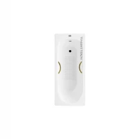 Чугунная ванна Vinsent Veron Soissons 170x70 VCN1707042H/VH0015GD-AS цвет Белый с дугообразными золотыми ручками и антискользящим покрытием