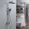 Душевая система Shevanik S4636T цвет Оружейная сталь