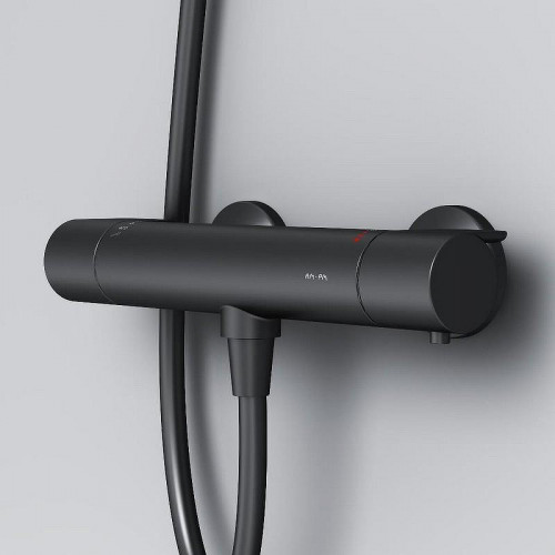 Смеситель для душа AM.PM X-Joy F85A40022 с термостатом Черный матовый