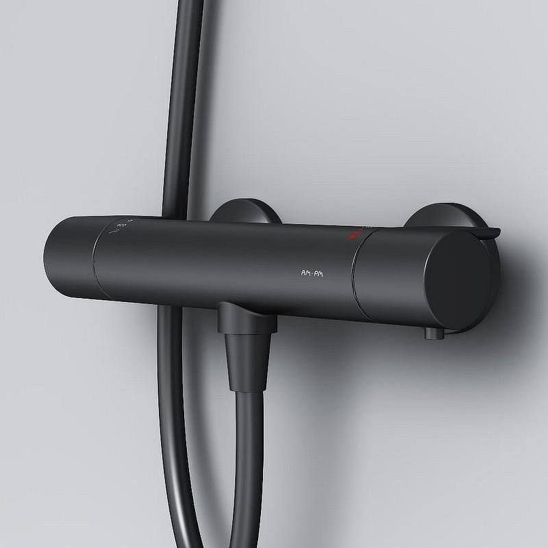 Смеситель для душа AM.PM X-Joy F85A40022 с термостатом Черный матовый
