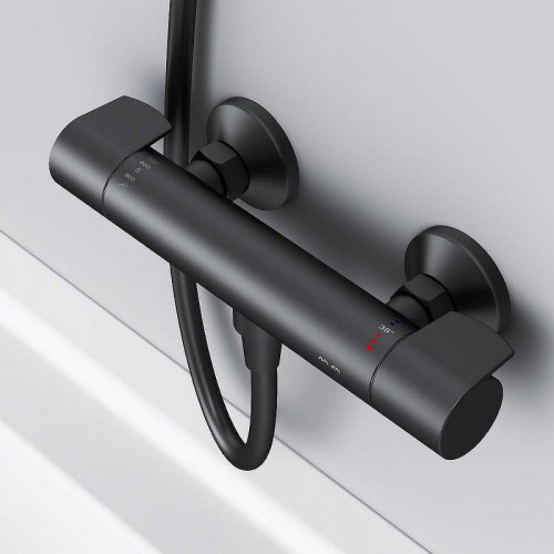Смеситель для душа AM.PM X-Joy F85A40022 с термостатом Черный матовый