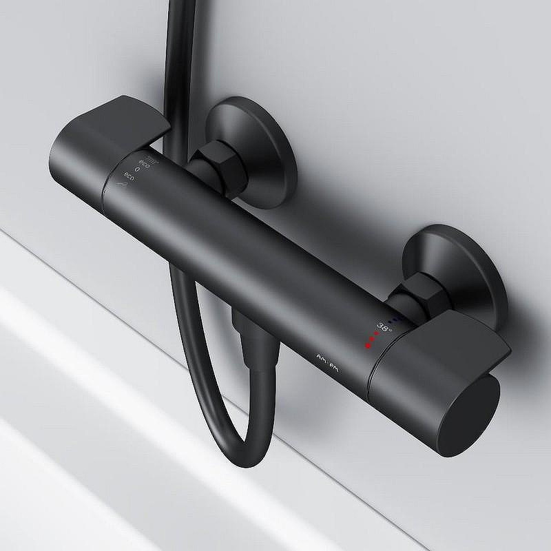 Смеситель для душа AM.PM X-Joy F85A40022 с термостатом Черный матовый