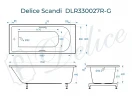 Ванна из искусственного камня Delice Scandi 170х80 DLR330027R-G цвет Белый