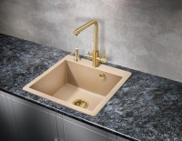 Кухонная мойка Milacio Murcia 51 Cuarzo MC.77024 Бежевая искусственный камень (литьевой мрамор) встраиваемый