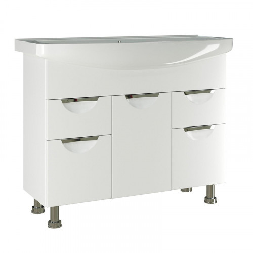 Тумба под раковину Mixline Этьен 105 542411 цвет Белый