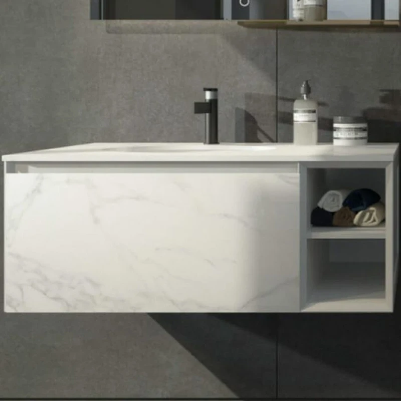Тумба с раковиной Orans BC-V8101-1000 100 8101100W подвесная White МДФ / ЛДСП