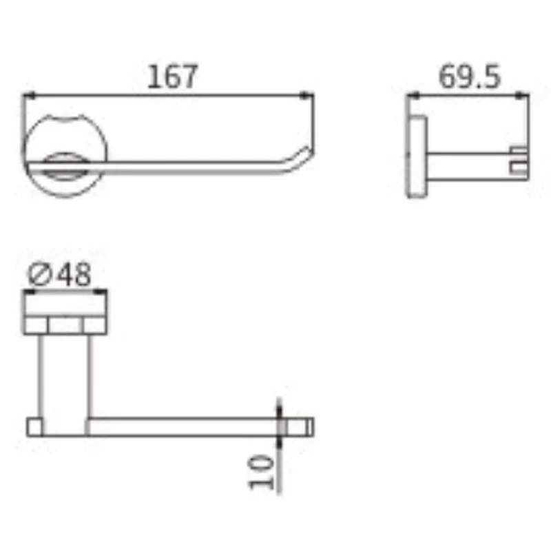 Держатель туалетной бумаги CeramaLux Loft 53907A Хром