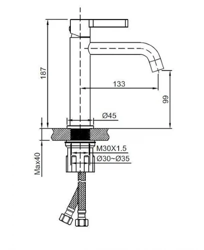 Смеситель для раковины Vincea Villa VBF-1VL1BG цвет Брашированное золото