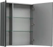 Зеркальный шкаф Aquanet Алвита 80 240109 Серый антрацит МДФ / ЛДСП, стекло