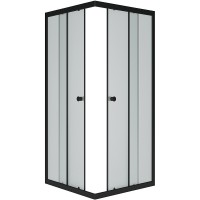 Душевой уголок Melodia della vita Square 90х90 MCNSQ9090MBk профиль Черный стекло матовое