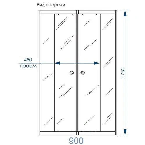 Душевой уголок Melodia della vita Square 90х90 MCNSQ9090MBk профиль Черный стекло матовое