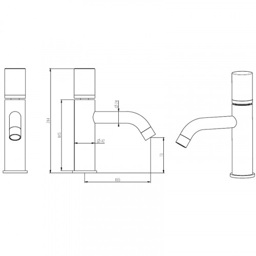 Смеситель для раковины Boheme Stick 121-W-MR-WHITE Белый латунь