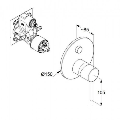 Смеситель для душа Kludi Bozz 38759N576 цвет Никель брашированный