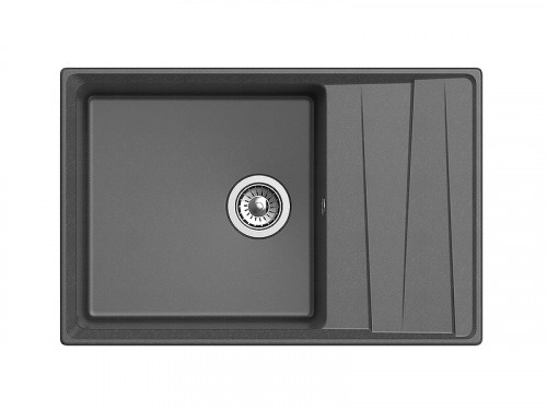 Кухонная мойка GranFest Level GF-LV-760L Графит искусственный камень (литьевой мрамор) встраиваемый