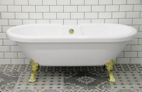 Акриловая ванна Radomir Леоннеса 1 175х80 1-01-3-0-9-138 Белая с ножками золото