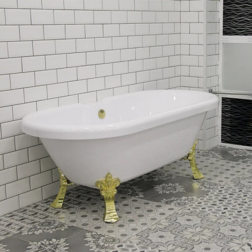 Акриловая ванна Radomir Леоннеса 1 175х80 1-01-3-0-9-138 Белая с ножками золото