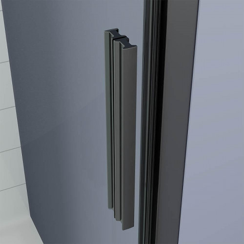 Душевая дверь Veconi Ottimo 120 OP20GR-120-01-C9 профиль Графит брашированный стекло прозрачное