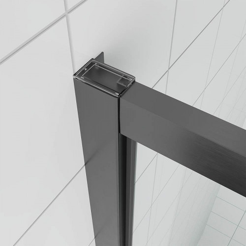 Душевая дверь Veconi Ottimo 120 OP20GR-120-01-C9 профиль Графит брашированный стекло прозрачное
