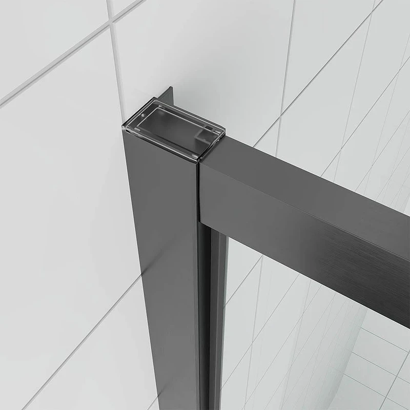 Душевая дверь Veconi Ottimo 120 OP20GR-120-01-C9 профиль Графит брашированный стекло прозрачное