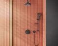 Душевой гарнитур Vitra Bliss A4574336EXP Черный матовый латунь на стену